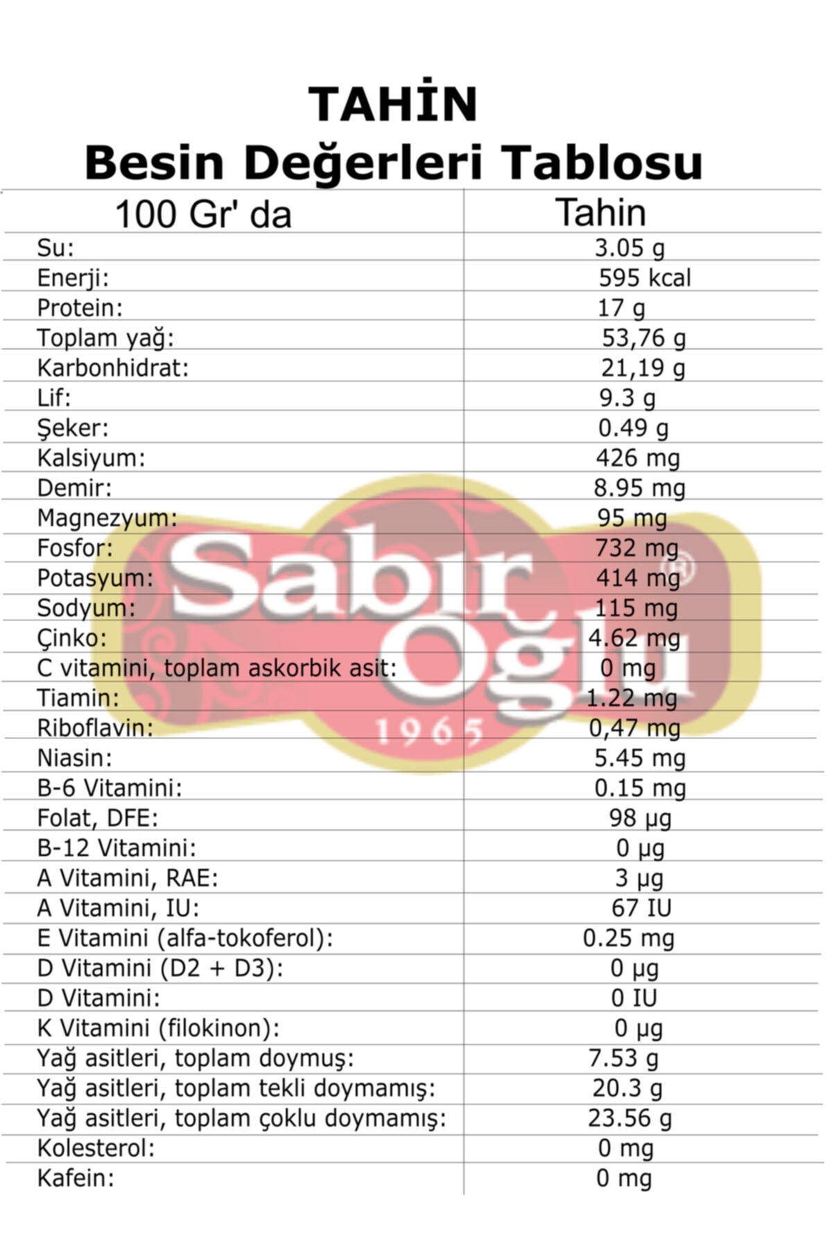 1000 gr Beyaz Tahin - Görsel 2